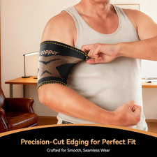 Copper Bicep Tendonitis Brace, Upper Arm Compression Sleeve - 1 Pair