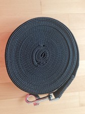 Longierleine aus Polypropylen 8 m mit Wirbelkarabiner Longe Pferd schwarz
