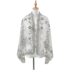 Fashion Lace Shawl for Women Long Lightweight Scarf for Evening Parties