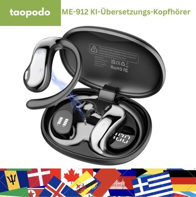 Bluetooth KI Übersetzungskopfhörer AI Headset mit 163 Sprachen Android + iOS