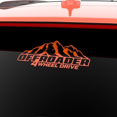 4x4 Fahrzeugaufkleber | Heckscheibe | 29 cm | Offroader Tuning Optik | N6D18C