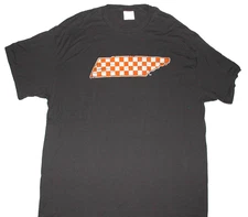 NEW Tennesse Volunteers UT Map Orange Country 100% Cotton T-Shirt XL 