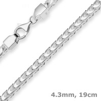 4,3Mm Armband Fuchsschwanzkette Silberarmband Armschmuck Aus 925 Silber 19Cm