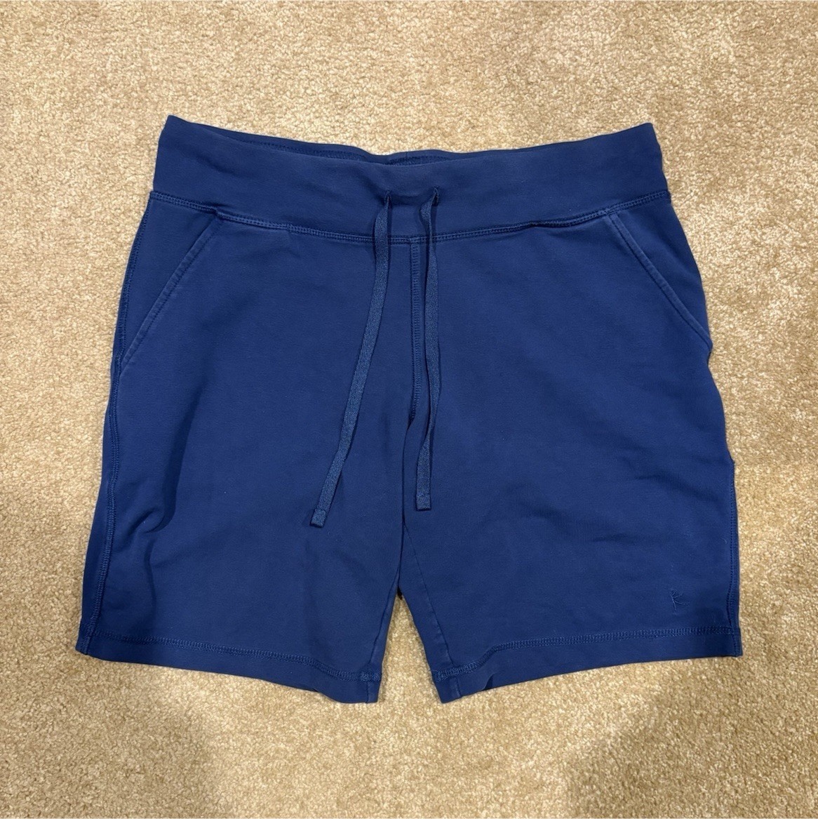 Danskin Now Women's Blue Athletic Shorts Cotton Polyester Drawstring Sports