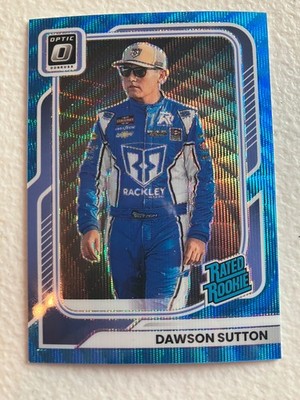 2026 Panini Donruss Racing Dawson Sutton Optic Carolina Blue Wave 61/99 RC