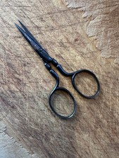 Antique H. Boker & Co. Germany Sewing Scissors Ornate Handles 3-3/8&rdquo;