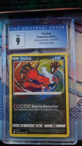 Yveltal 046/072 CGC 9 Amazing Rare Shining Fates 2021 Pokemon TCG