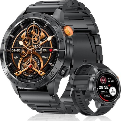 Smartwatch Herren Männer mit Telefonfunktion Armbanduhr für iOS Android Outdoor