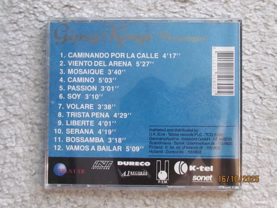 Gipsy Kings - Mosaique - CD von 1989 - SEHR GUTER ZUSTAND - Bild 2 von 3