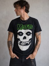 Misfits Men  s M Black Tee Short Sleeve Band Shirt American Punk Rock Horror