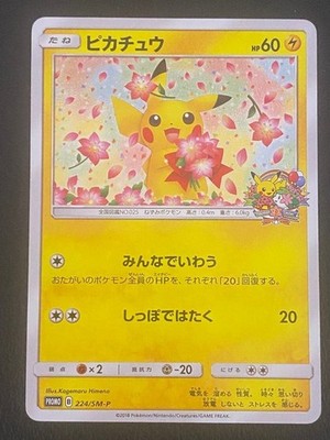 Original Pokémon Sammelkarte - Pikachu 224/SM-P Center 20th Anniversary...
