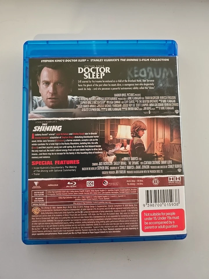 Doctor Sleep Directors Cut / The Shining 2 Disc Pack Bluray Aus Release Region B - image 2 of 4