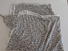 Quincy Mae Baby Swaddle And Hat Set Brown Cream Floral 0-6 Months Newborn Bamboo