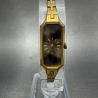 Seiko Watch Women 13mm Gray Dial Gold Tone Octagon 1320-5989 New Battery JGJ