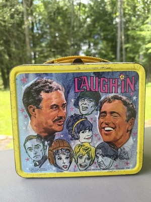 Vintage 1968 Rowan and Martin LAUGH-IN Metal Lunchbox NO THERMOS 1968
