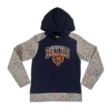 NFL Chicago Bears Girls Paint Splatter Hoodie in Team Colors, Large