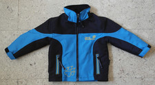Jack Wolfskin Kinder Outdoorjacke Gr. 98 Blau Schwarz ohne Kapuze 3 in 1 Jacke