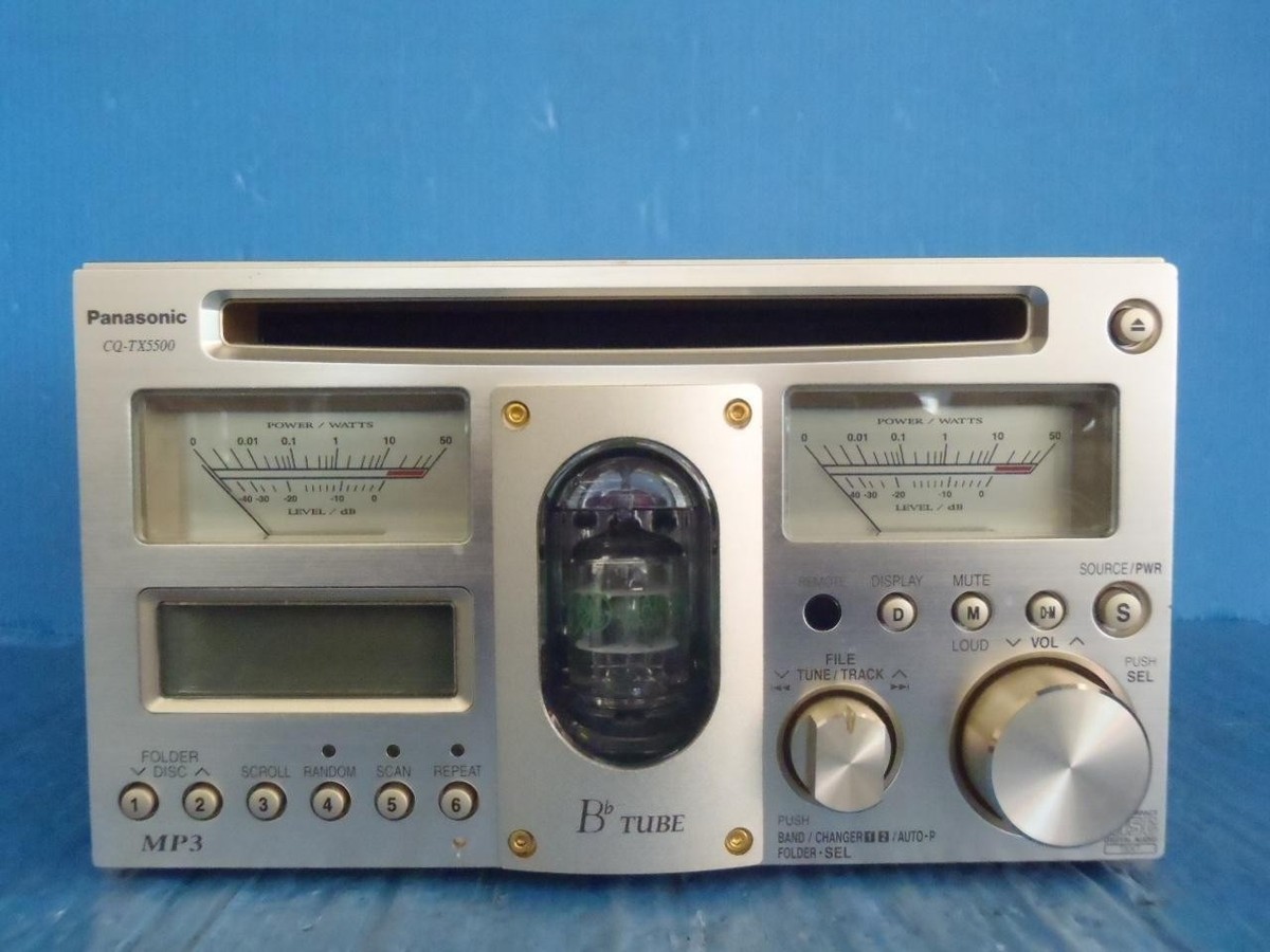 Panasonic CQ-TX5500D Vacuum Tube 2DIN Car Audio CD Head Unit Used