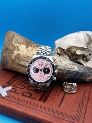 Seagull Sugess ST1907 Panda 41mm Pink Power Indicator Chronograph