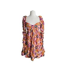 Zimmerman Violet Twist Front Mini Dress in Mustard Summer Swim 2022 Resort