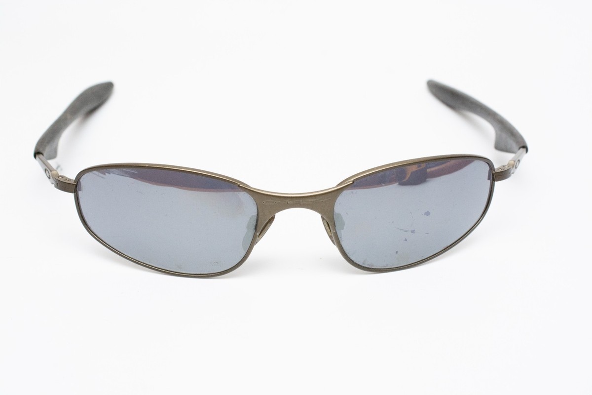 Oakley A Wire Sunglasses Pewter Vintage Y2K USA Metal Frame Rare