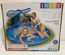Intex Kiddie Whale Spray Inflatable Swimming Pool -82 X 62 X 39 -for Ages 2+-New