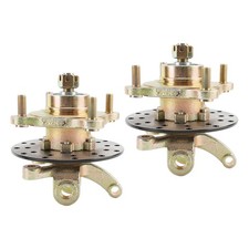 1 Paio Mandrini Snodo Puntone Sterzo Con Mozzi Ruota Disco Freno Per Carrello