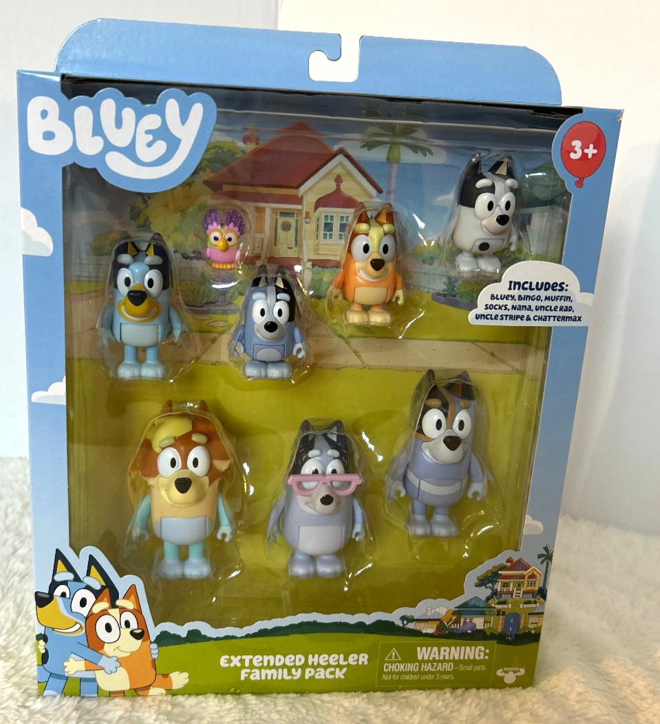 Bluey Extended Heeler Family 8 Pack, 2.5-3 inch Figures ~New~ | eBay