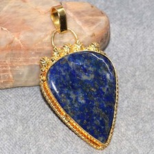 Pretty Lapis Lazuli Golden Plated Pendant 2