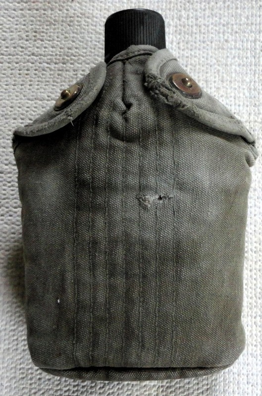 US Marines Military Aluminum Canteen w/Canvas Cover Pouch Stamped US KLIKIT