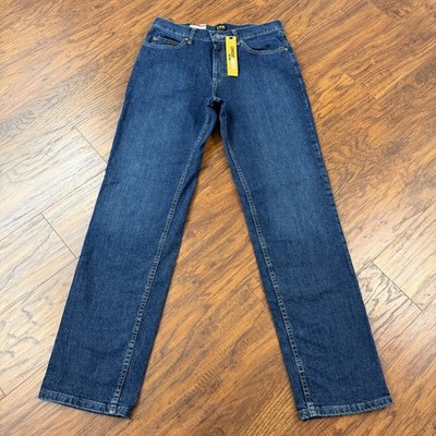 Lee Jeans Mens 30 Relaxed Fit Dark Wash Stretch Denim Kramer Straight Leg 35x29