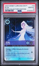 2023 DISNEY LORCANA EN D100 COLLECTORS EDITION 19 ELSA GLOVES OFF PSA 10