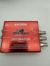 Decymator wersja 2 jednocześnie skaluje SDI zarówno na HDMI, jak i NTSC / PAL z de-