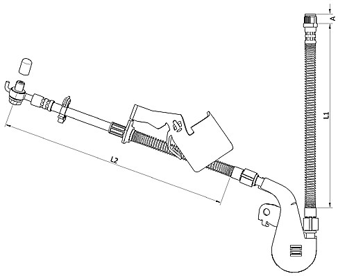 Metzger Bremsschlauch 4110808 FüR Peugeot, Vorderachse Links-image