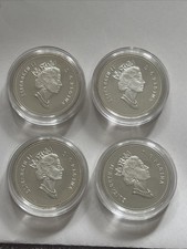 4 x Canada 1996 Wildlife Baby Animals 925 Silber Proof Set Royal Canadian Mint