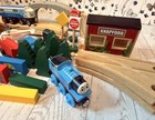 Wooden Train Set With bridge, Thomas The Train Character, and Accessories — photo 4