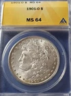 A 1901-O Morgan Silver Dollar ANACS MS64