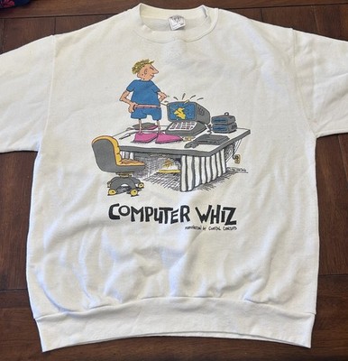 Vintage 90s John Lamb Shirt Mens XL Computer Whiz Coastal Concepts Sweatshirt