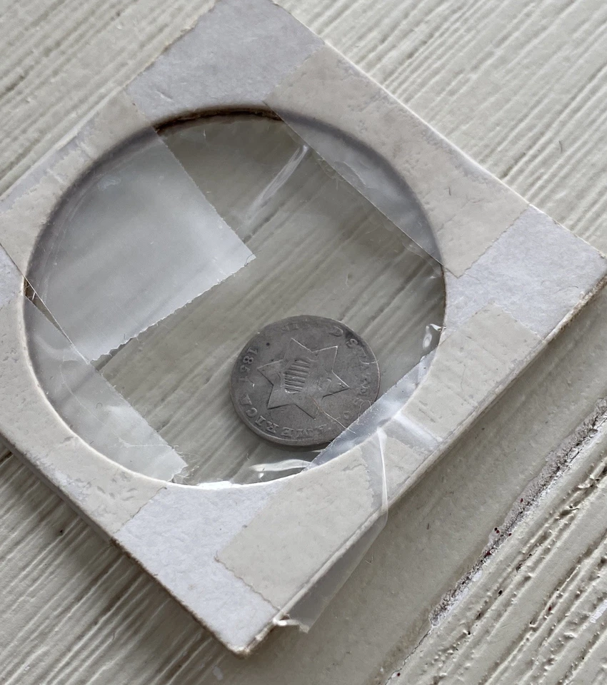 MOEDA DE PRATA 3 CENTAVOS 1851 - Imagem 2 de 2