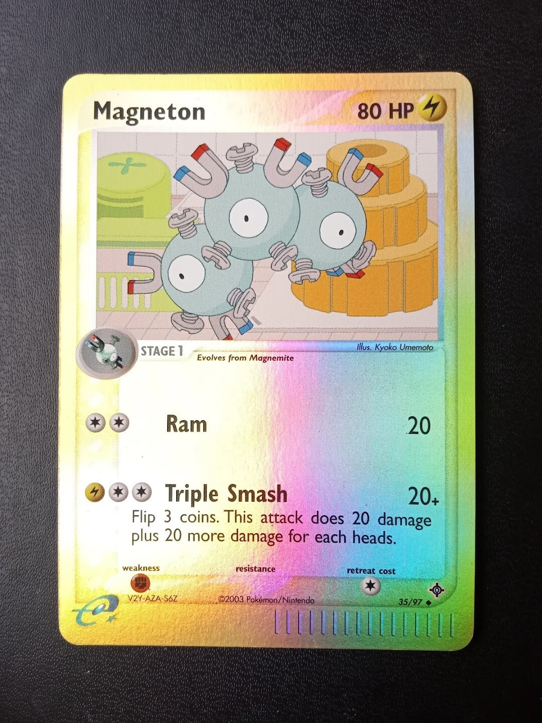 Pokémon TCG Magneton 2003 EX Dragon 35/97 Reverse Holo Uncommon - NM/M