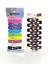 Scunci Gimme Snap Clips Blue Black Pink Green White Brown Assorted 32 Count
