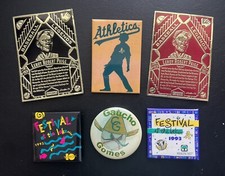 Vintage Collectable MLB Baseball Oakland Athletics Leroy Robert Page Pins Lot