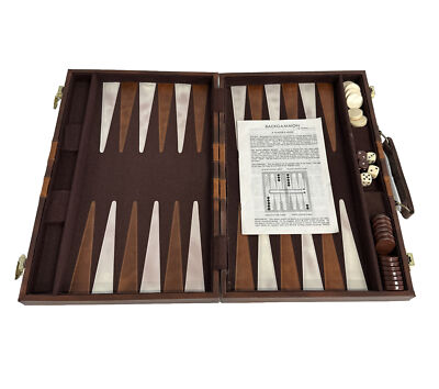 Backgammon Case style board with some pieces (Incomplete Set) Cardinal Games