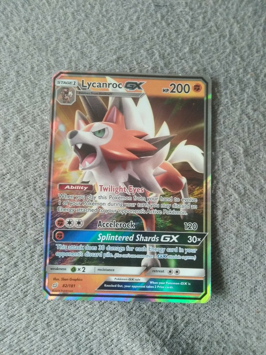 Lycanroc GX - 82/181 - Ultra Rare NM Sun & Moon Team Up VN3 | eBay