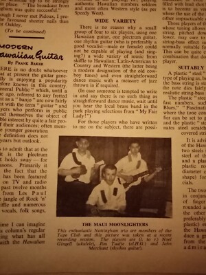 Xm21 Ephemera 1958 Picture The Maui Moonlighters Nottingham Noel Gingell Taaffe