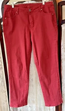 Jag Redwood Red Girlfriend Jeans Sze 14 5-pocket straight leg