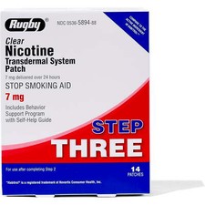 Rugby Clear Nicotine Patches - Transdermal System Patch - Smoking or Vaping Quit