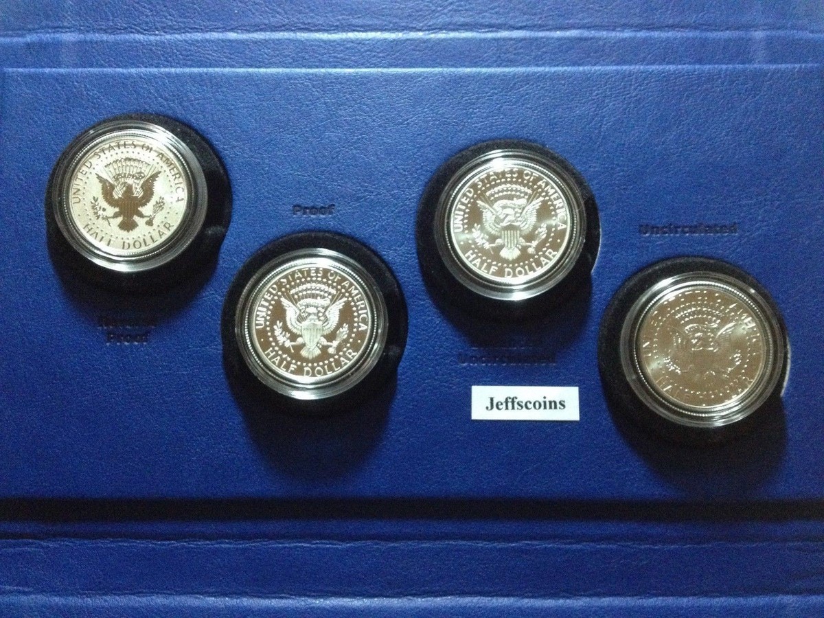 50th Anniversary Kennedy 2014 P D S W Half Dollar 90% Silver 4