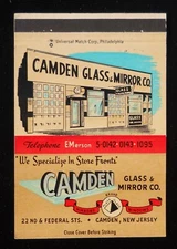 1940s Camden Glass & Mirror Co. Store Fronts 22nd & Federal Sts. Camden NJ MB