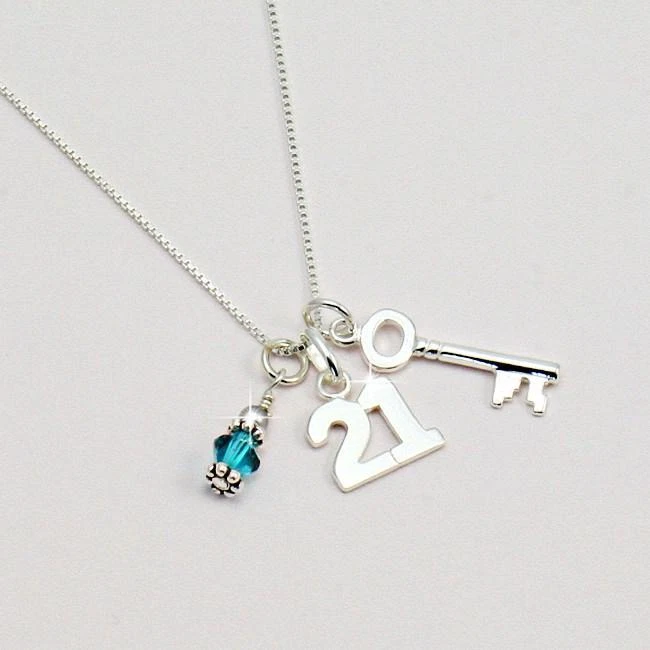 Sterling silver hotsell 21st birthday necklace